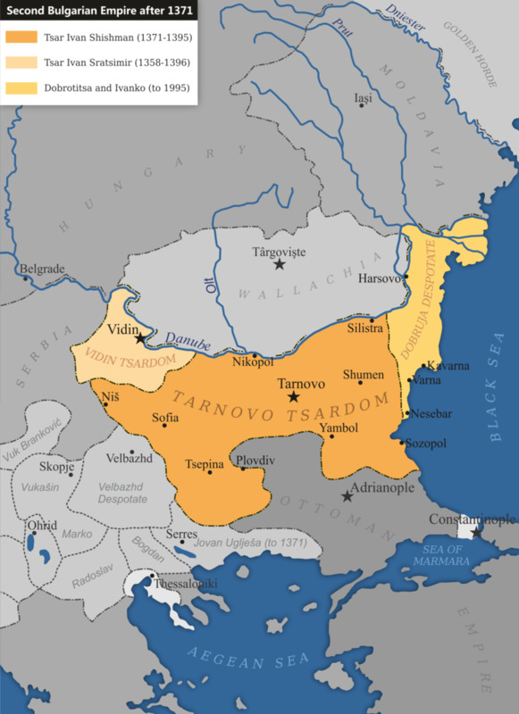Second Bulgarian Empire, after 1371