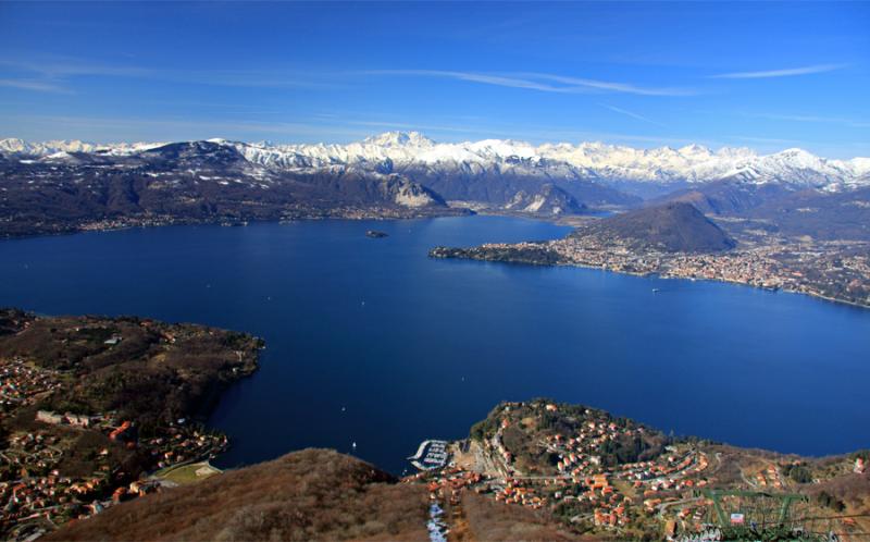 Panorama of Lake Maggiore from Poggio Sant'Elsa