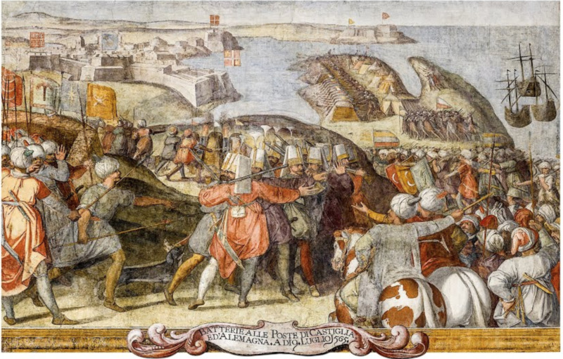 Siege of Malta, 1565 in Grand hall of the Palace of the Grand Masters in Valletta