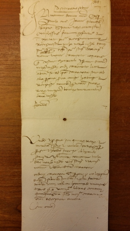 Notai antichi 891, I, nr. 360, col. 1