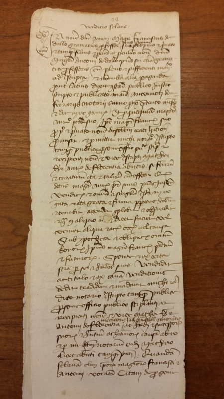 Notai antichi 783, I, nr. 22, col. 1