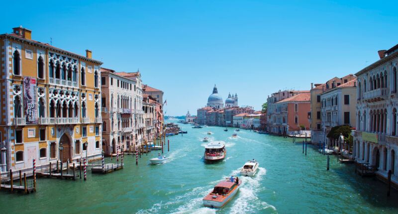 Venice, skyline with canal