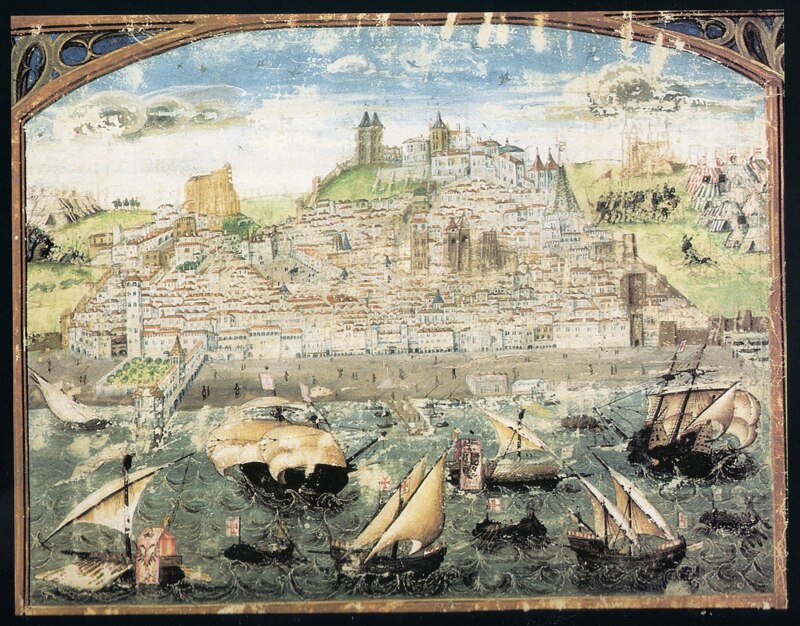 Panorama of Lisbon (ca. 1500–10) from the Crónica de Dom Afonso Henriques