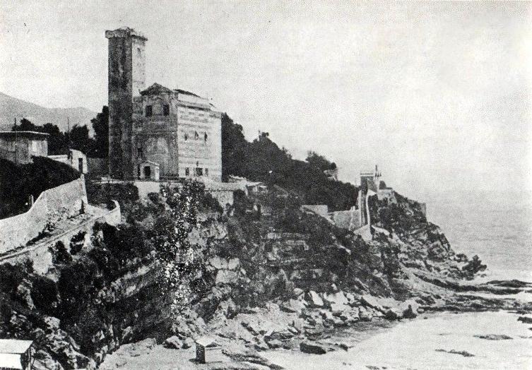 The church of Santi Nazario e Celso before demolition for the construction of Corso Italia in Albaro