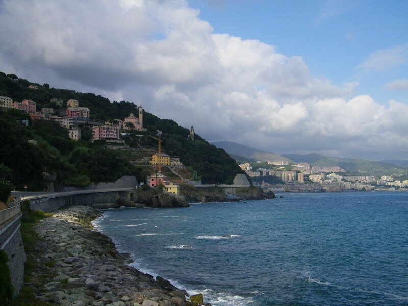 Voltri, aerial view of city and harbour