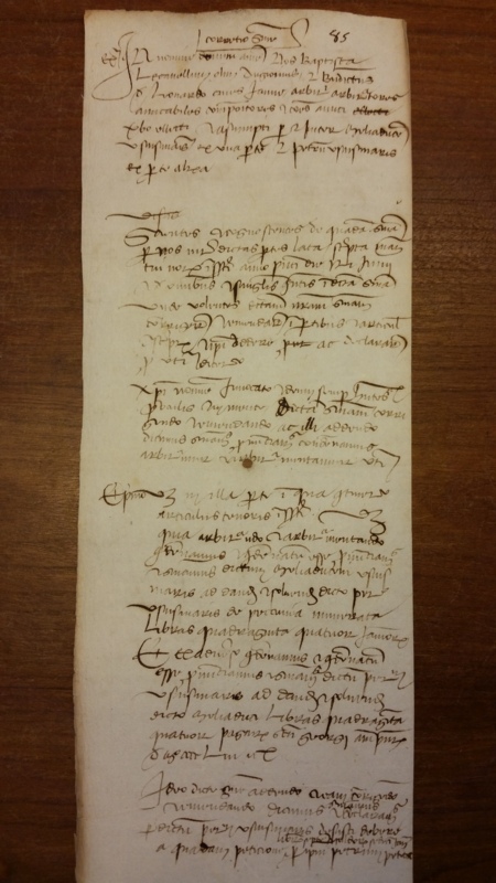 Notai antichi 888, I, nr. 85, col. 1