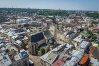 Aerial view of Lviv