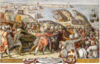 Siege of Malta, 1565 in Grand hall of the Palace of the Grand Masters in Valletta