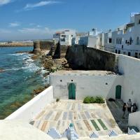 Sea walls and Sidi Mansour Cemetery in the medina of Asilah