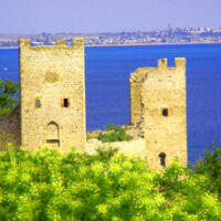 Caffa, view showing Genoese fortress